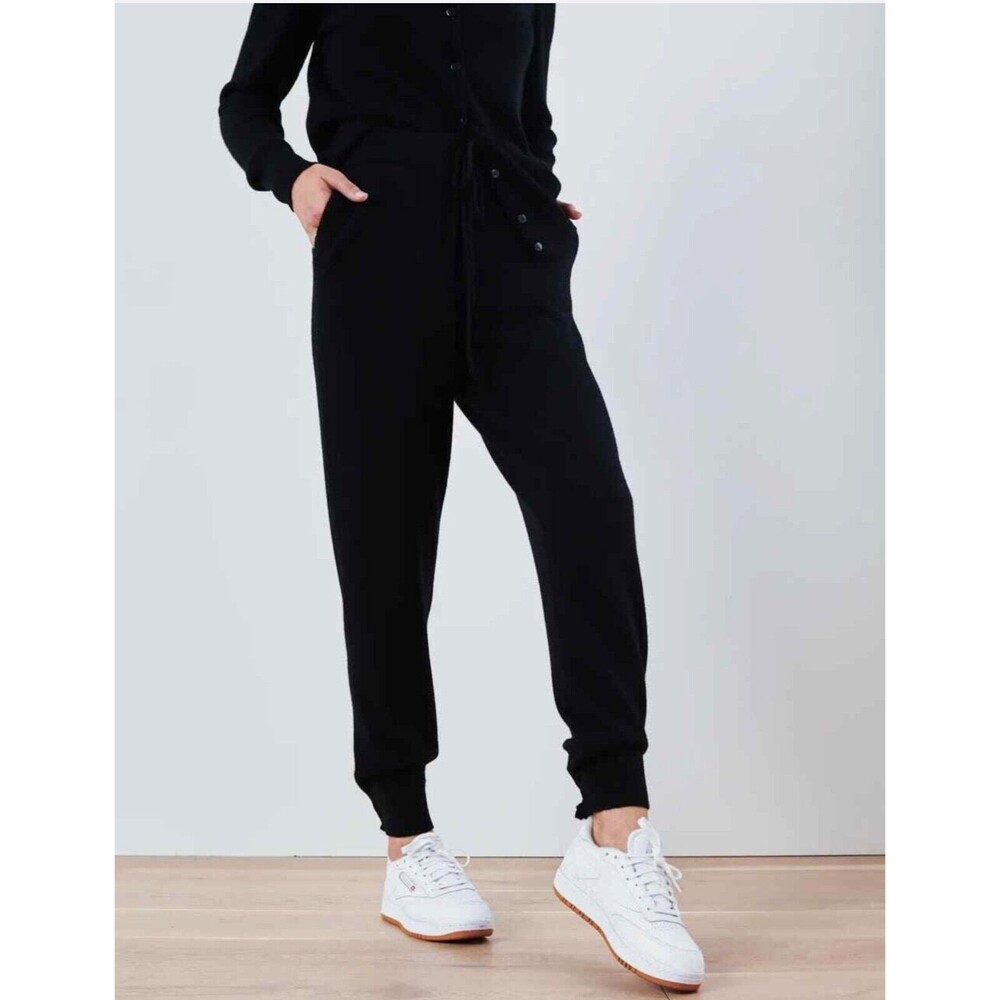 Quince Black Cashmere Sweatpants